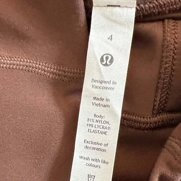 Lululemon Athletica Mocha Brown High Waist Athletic Pants - Picture 3 of 6
